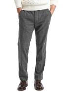 Gap Men Textured Wool Blend Slim Fit Trouser - Charcoal Gray