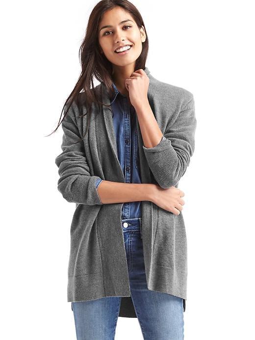 Gap Women Soft Shawl Cardigan - Medium Heather Grey