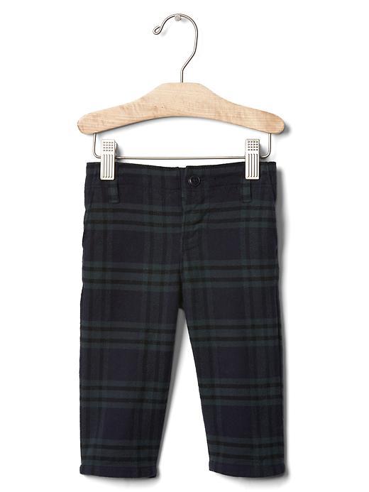 Gap Plaid Flannel Pants - Black Night