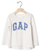 Gap Logo Hi Lo Tee - Sparkle Heather Gray