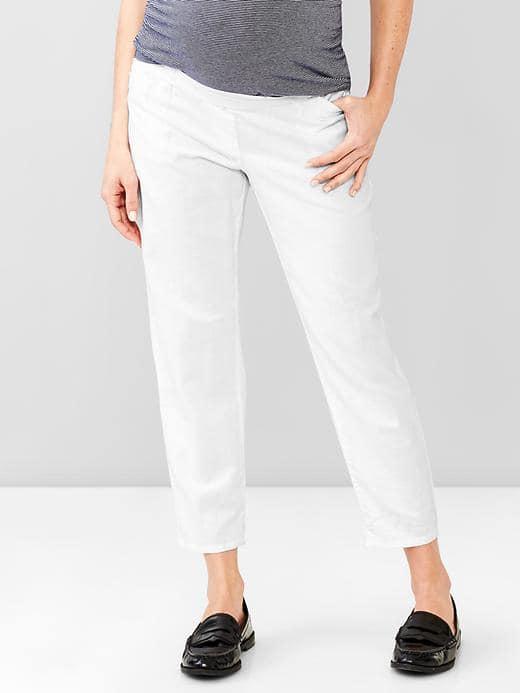 Gap Women Linen Cotton Joggers - White