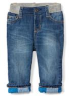 Gap 1969 First Flannel Lined Straight Jeans - Denim