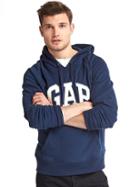 Gap Men French Terry Logo Pullover Hoodie - Tapestry Navy