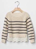 Gap Stripe Mix Fabric Sweater - Blue Galaxy