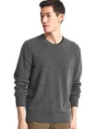 Gap Men Cashmere Crew Sweater - Charcoal Gray