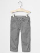 Gap Pull On Colored Straight Jeans - Oxide Grey