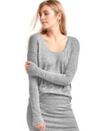 Gap Women Softspun Knit Tunic Top - Light Heather Grey
