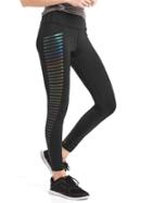 Gap Women Gfast Winterbrush Reflective Print Leggings - True Black