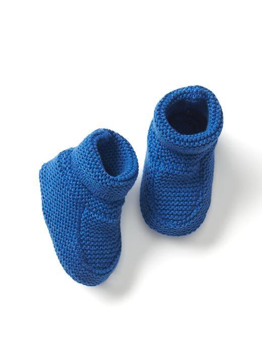 Gap Knit Booties - Heather Blue