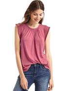 Gap Women Soft Cap Sleeve Top - Wild Rose