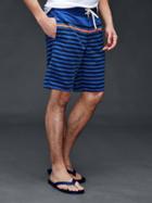 Gap Men Variegated Stripe Board Shorts 10 - Blue/orange Stripe
