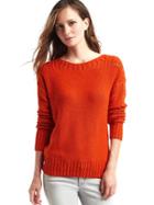 Gap Chunky Pointelle Sweater - Lettermen Orange