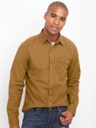 Gap Men Oxford Garment Dye Slim Fit Shirt - Palomino Brown
