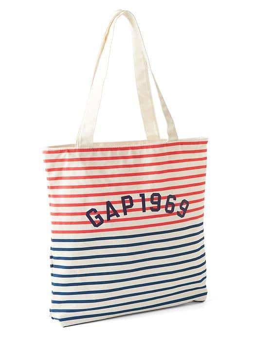 Gap Women Small Logo Tote - Multi Stripe