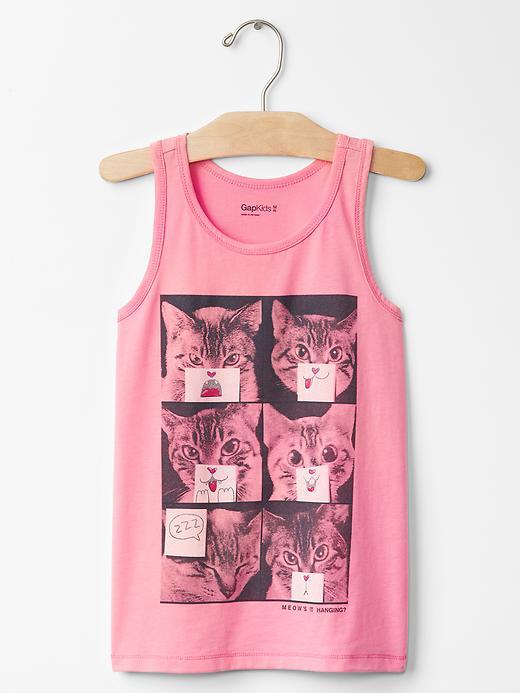 Gap Graphic Tank - Neon Flamingo