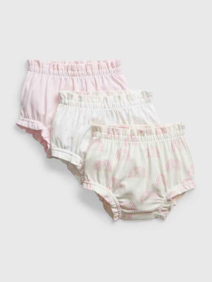 Baby 100% Organic Cotton Pull-on Shorts (3-pack)