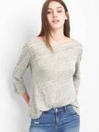 Gap Women Linen Swing Shirt - New Heather Grey