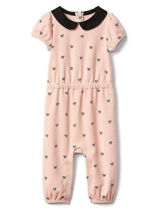 Gap Bow Collar Ponte One Piece - Pink