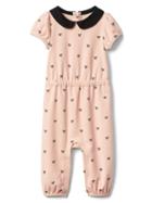 Gap Bow Collar Ponte One Piece - Pink