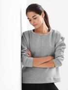 Gap Gapfit Double Knit Boatneck Sweatshirt - Heather Grey