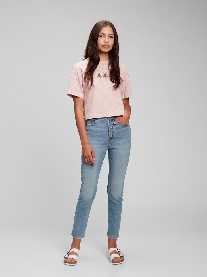Teen Sky High Rise Skinny Ankle Jeans With Washwell