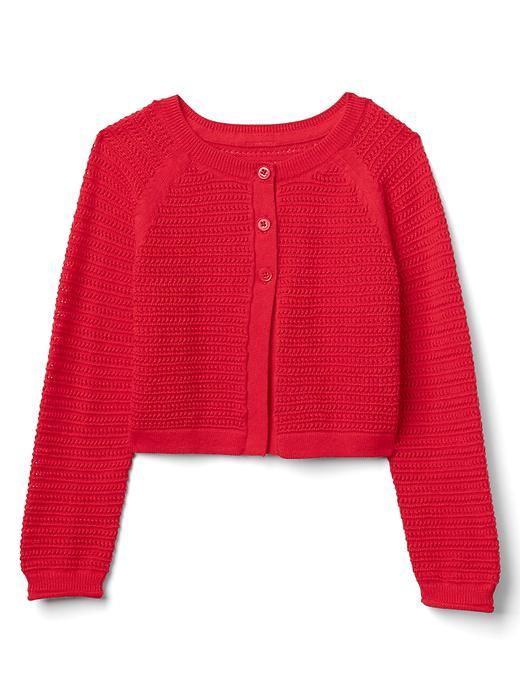 Gap Ribbed Cardigan - Pepper Red