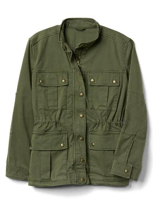 Gap Women Garment Dye Utility Jacket - Desert Cactus