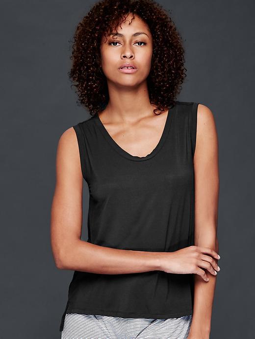 Gap Women Pure Body Modal Muscle Tank - True Black