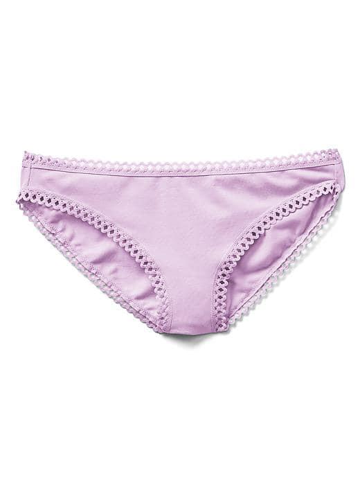 Gap Women Crochet Trim Bikini - Gauzy Lilac