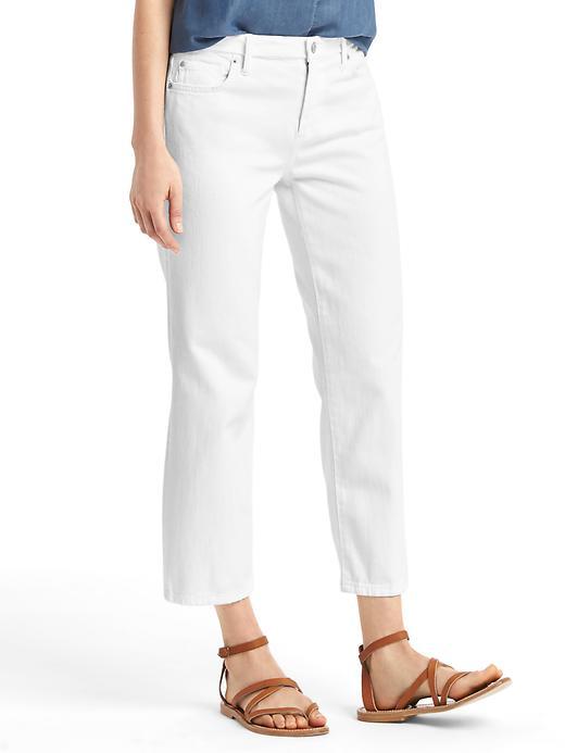 Gap Women Original 1969 Wide Leg Crop Jeans - Chalk White