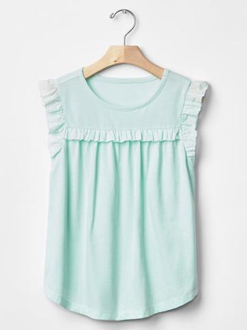 Gap Ruffle Flutter Top - Quince
