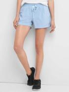 Gap Women Gapfit Pleated Shorts - Air Stream Blue