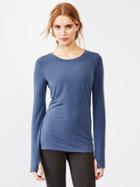 Gap Women Gapfit Breathe Long Sleeve T - Chrome Blue