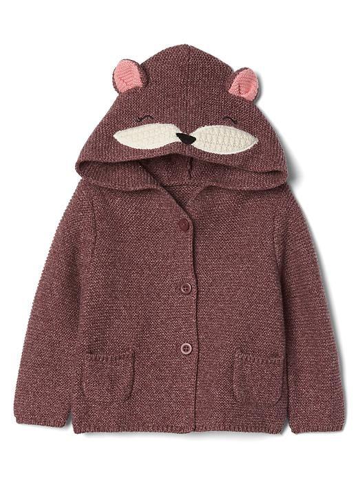 Gap Fox Garter Sweater - Burgundy Heather