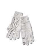 Gap Women Diamond Cable Knit Tech Gloves - Heather Grey