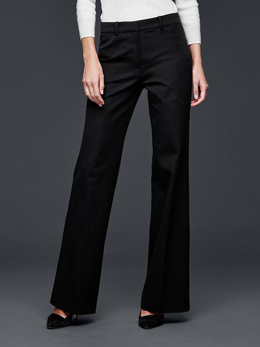 Gap Women Bi Stretch Flare Pants - True Black