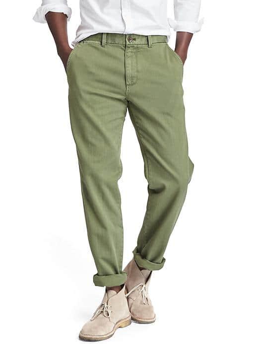 Gap Men Straight Fit Khakis - Desert Cactus