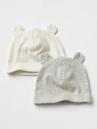 Gap Knit Bear Hat 2 Pack - Neutral Combo