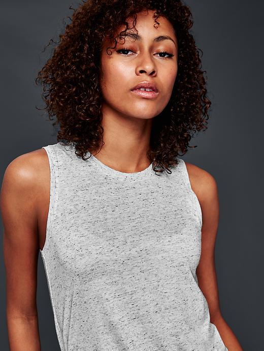 Gap Women Jersey Tank - Heather Grey