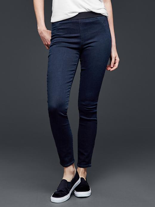 Gap Women 1969 Resolution Pull On Legging Jeans - Blue Black