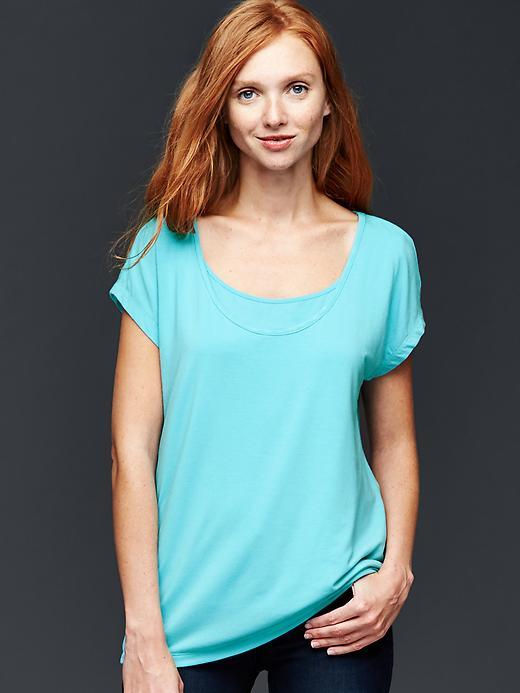 Gap Scoop Neck Nursing Top - Fair Aqua