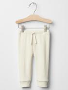 Gap Organic Rib Banded Pants - Ivory Frost