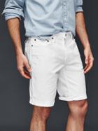 Gap Men Stretch 1969 Slim Fit Denim Shorts - White