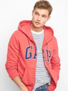 Gap French Terry Logo Zip Hoodie - Weathered Red