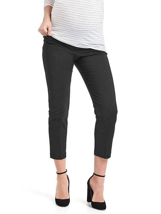 Gap Women Demi Panel Slim Crop Pants - True Black