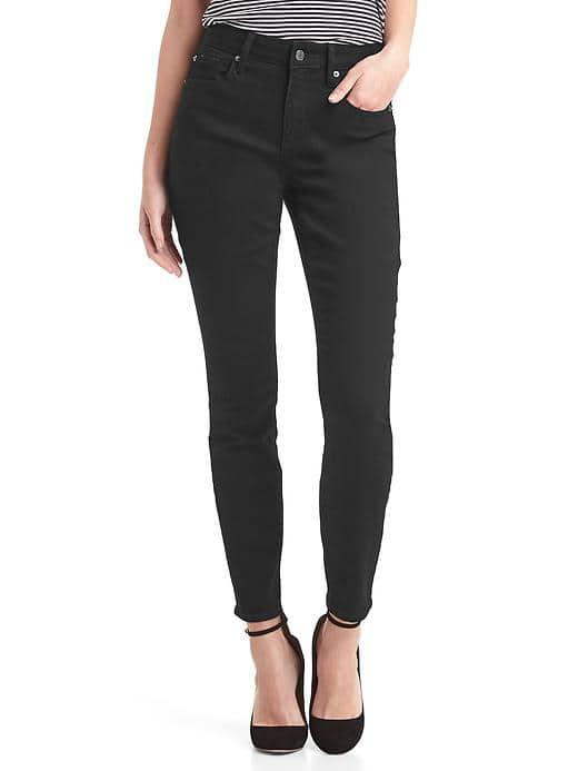 Gap Women Mid Rise Curvy True Skinny Jeans - Black