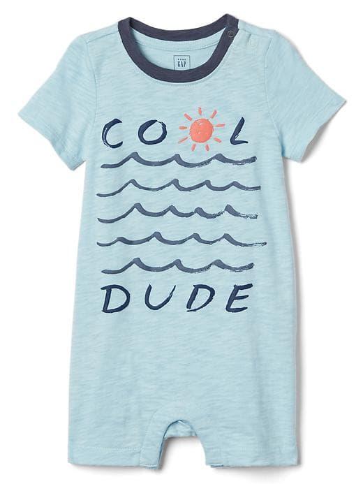 Gap Cool Dude Shorty One Piece - Pacific Mist