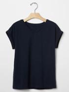 Gap Seam V Neck Tee - Blue Galaxy