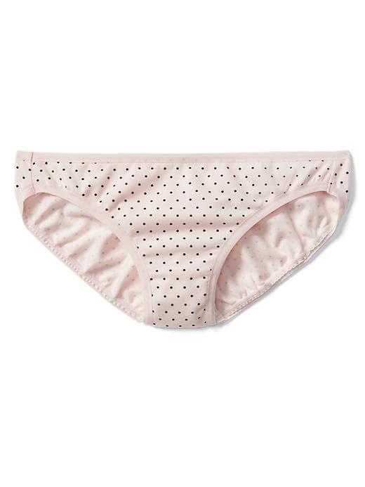 Gap Women Stretch Cotton Low Rise Bikini - Dot Lt Pink