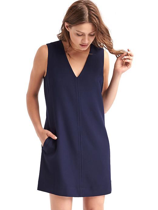 Gap Women V Neck Shift Dress - Dark Night